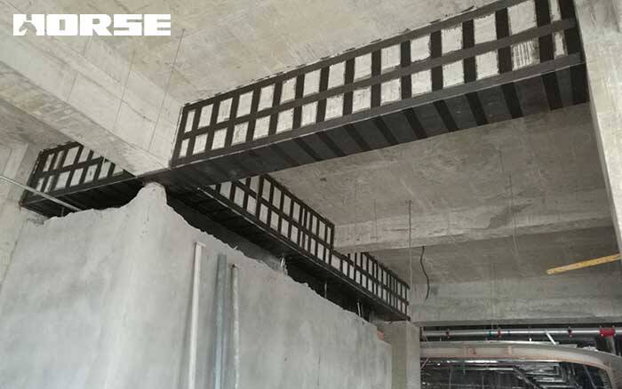 Carbon fibre strengthening of concrete