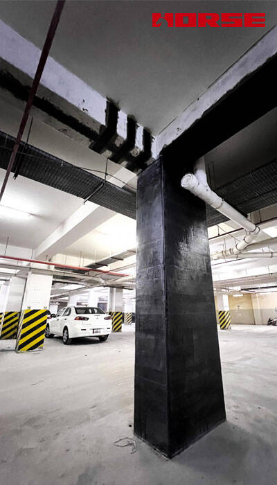 Structural Rehabilitation and Load Upgrading of Parking Structures Using Carbon Fiber 