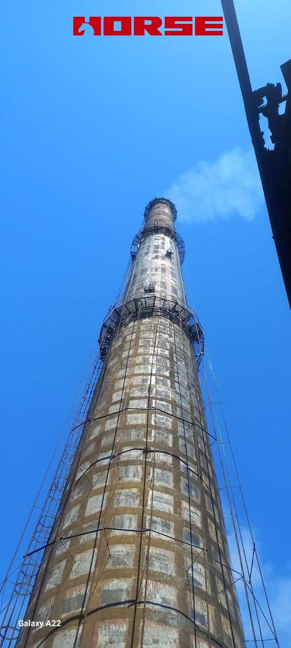 Industrial Concrete Chimney Reinforcement with Carbon Fiber Industrial Concrete Chimney Reinforcement with Carbon Fiber