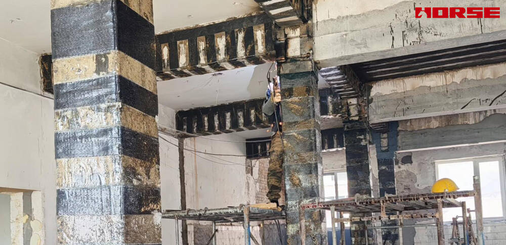 Carbon Fiber for Seismic Upgrade of a Bank Building