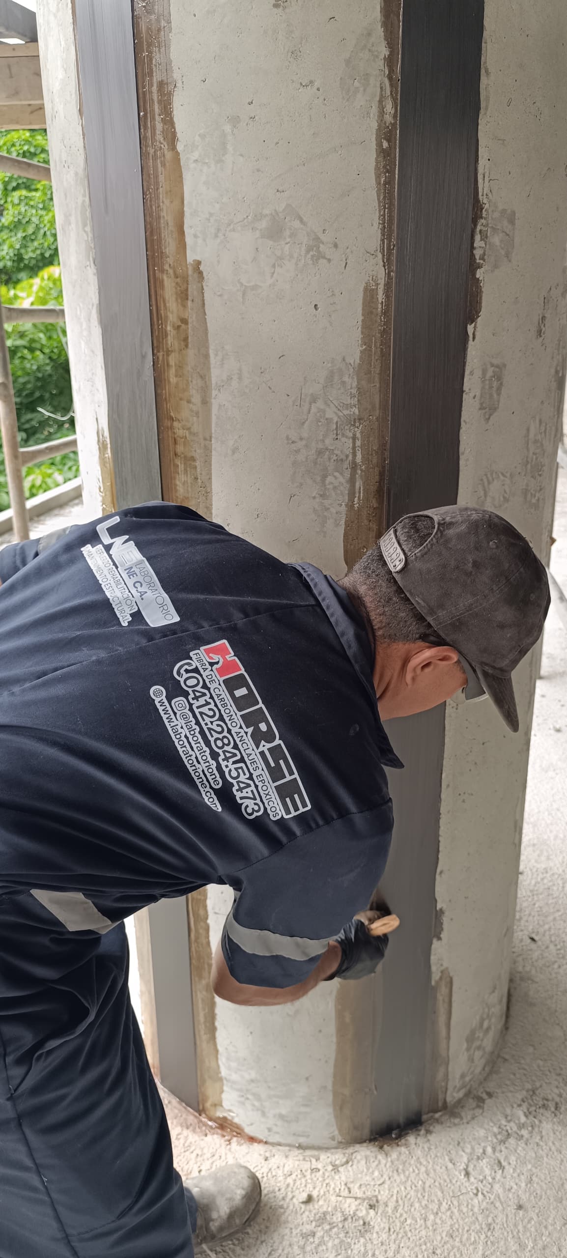Carbon Fiber Laminate Uses in Column Structural Repair