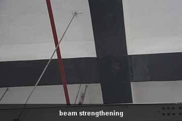 beam repair by carbon fiber fabric