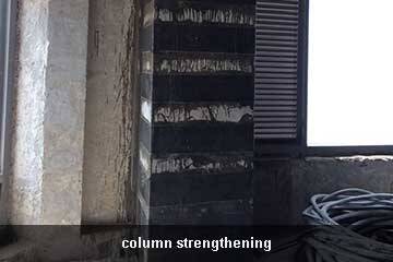 fiber reinforced polymer sheet for column