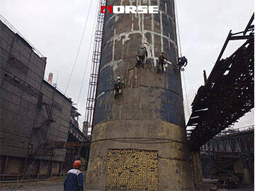 Carbon Fiber Reinforcement in Chimneys with Cracks and Exposed Rebars