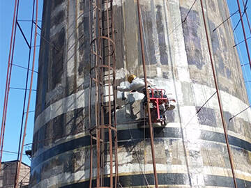 Strengthening Chimney With Carbon Fiber(FRP) Sheet 